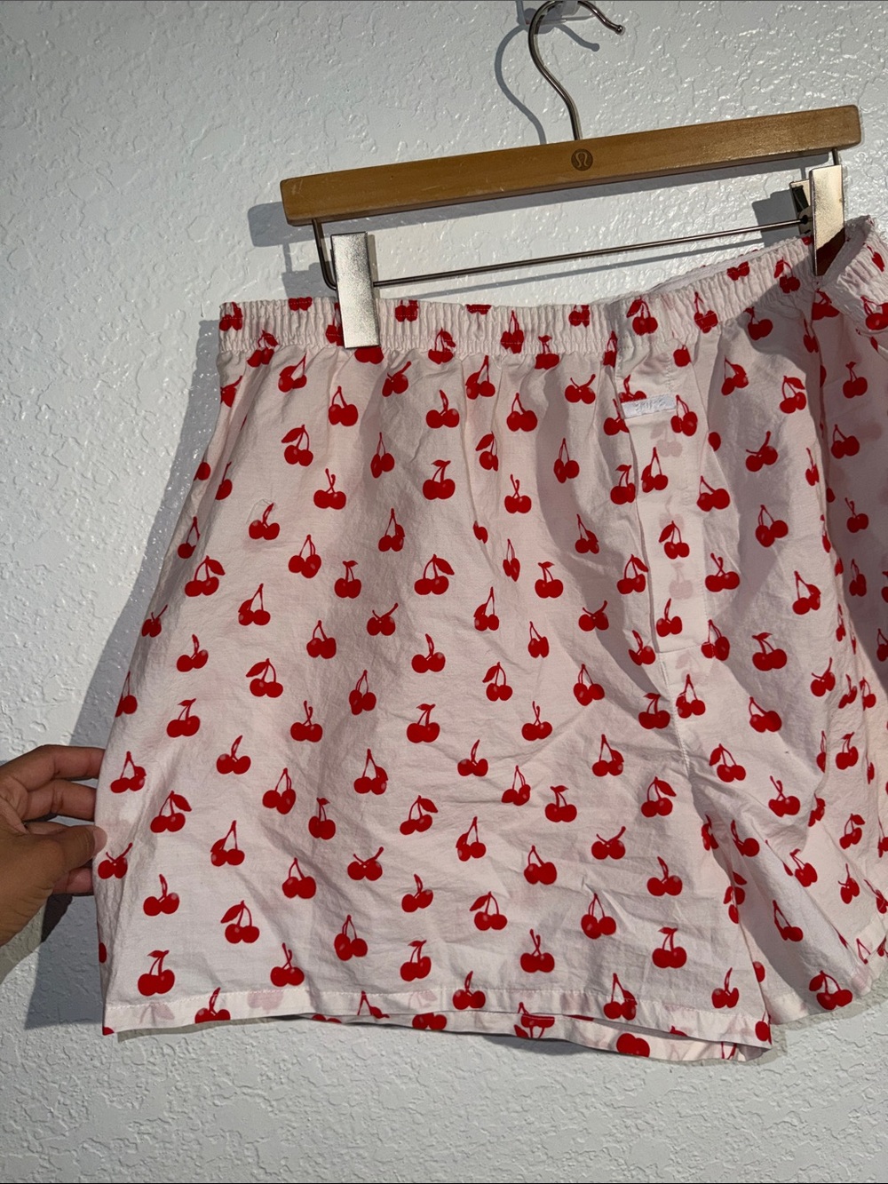 NWOT Skims Men's White Boxer Shorts with Red Cherry Print - Picture 4 of 6